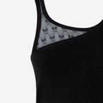 TOP IN COTONE STRETCH CON LOGO 106461 A362Z99 PINKO 