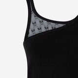 TOP IN COTONE STRETCH CON LOGO 106461 A362Z99 PINKO 