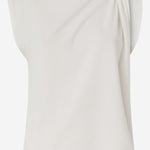 T-shirt con drappeggio e dettaglio dorato 106478 A35DZ05 PINKO 