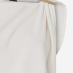 T-shirt con drappeggio e dettaglio dorato 106478 A35DZ05 PINKO 