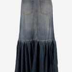 GONNA IN LYOCELL E COTONE CON CINTURA 106595 A37KPJC PINKO 