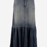 GONNA IN LYOCELL E COTONE CON CINTURA 106595 A37KPJC PINKO 