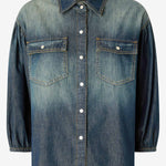 CAMICIA IN DENIM CON MANICHE A PALLONCINO 106596 A37KPJC PINKO 