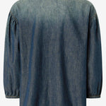 CAMICIA IN DENIM CON MANICHE A PALLONCINO 106596 A37KPJC PINKO 