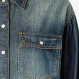 CAMICIA IN DENIM CON MANICHE A PALLONCINO 106596 A37KPJC PINKO 