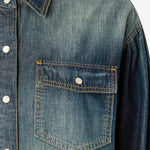 CAMICIA IN DENIM CON MANICHE A PALLONCINO 106596 A37KPJC PINKO 