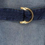 ABITO IN DENIM CON VOLANT 106626 A388PJC PINKO 
