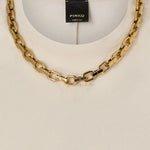 MAGLIA CROPPED KIMBERLY CON CATENA 106635 A32CC03 PINKO 