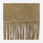 Borsa Shopping in suede con frange 106666 A0F6L22O PINKO 