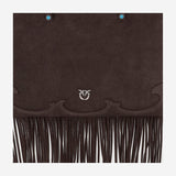 Borsa Shopping in suede con frange 106666 A0F6M11O PINKO 