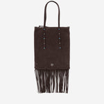 Borsa Shopping in suede con frange 106666 A0F6M11O PINKO 