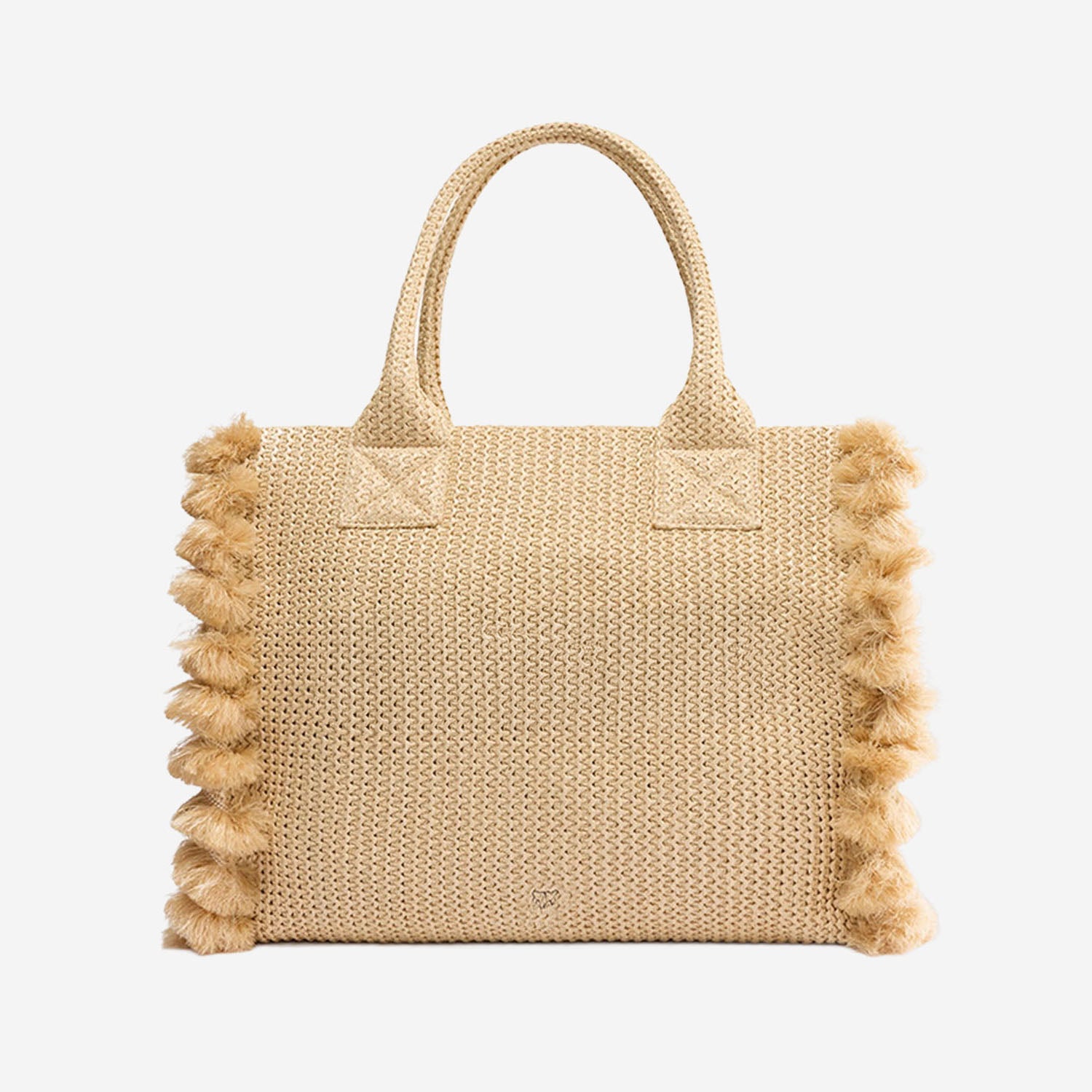 BORSA SHOPPING IN RAFIA CON LOGO 106673 A39YHZ3Q PINKO 