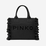 BORSA SHOPPING IN RAFIA CON LOGO 106673 A39YZ99Q PINKO 