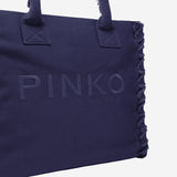 BORSA SHOPPER IN COTONE CON LOGO 106673 A3A4J05 PINKO 