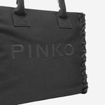 BORSA SHOPPER IN COTONE CON LOGO 106673 A3A4Z99 PINKO 