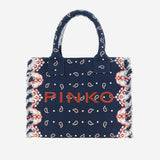 BORSA SHOPPER IN COTONE CON LOGO 106673 A3B7GA0Q PINKO 