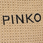 BORSA PICCOLA IN RAFIA CON LOGO 106717 A39YHZ3Q PINKO 