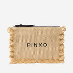 POCHETTE IN RAFIA CON LOGO 106718 A39YHZ3Q PINKO 
