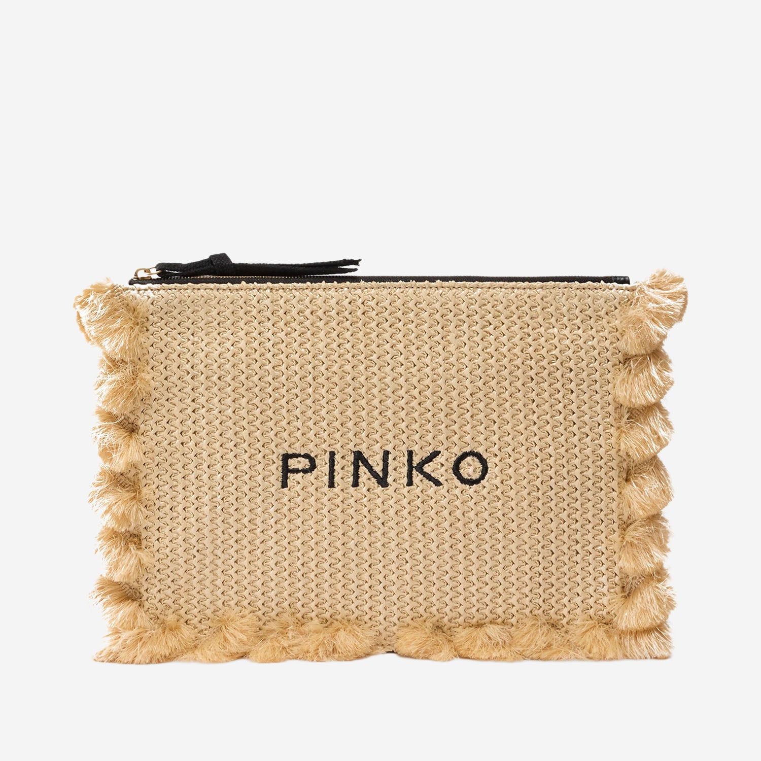 POCHETTE IN RAFIA CON LOGO 106718 A39YHZ3Q PINKO 