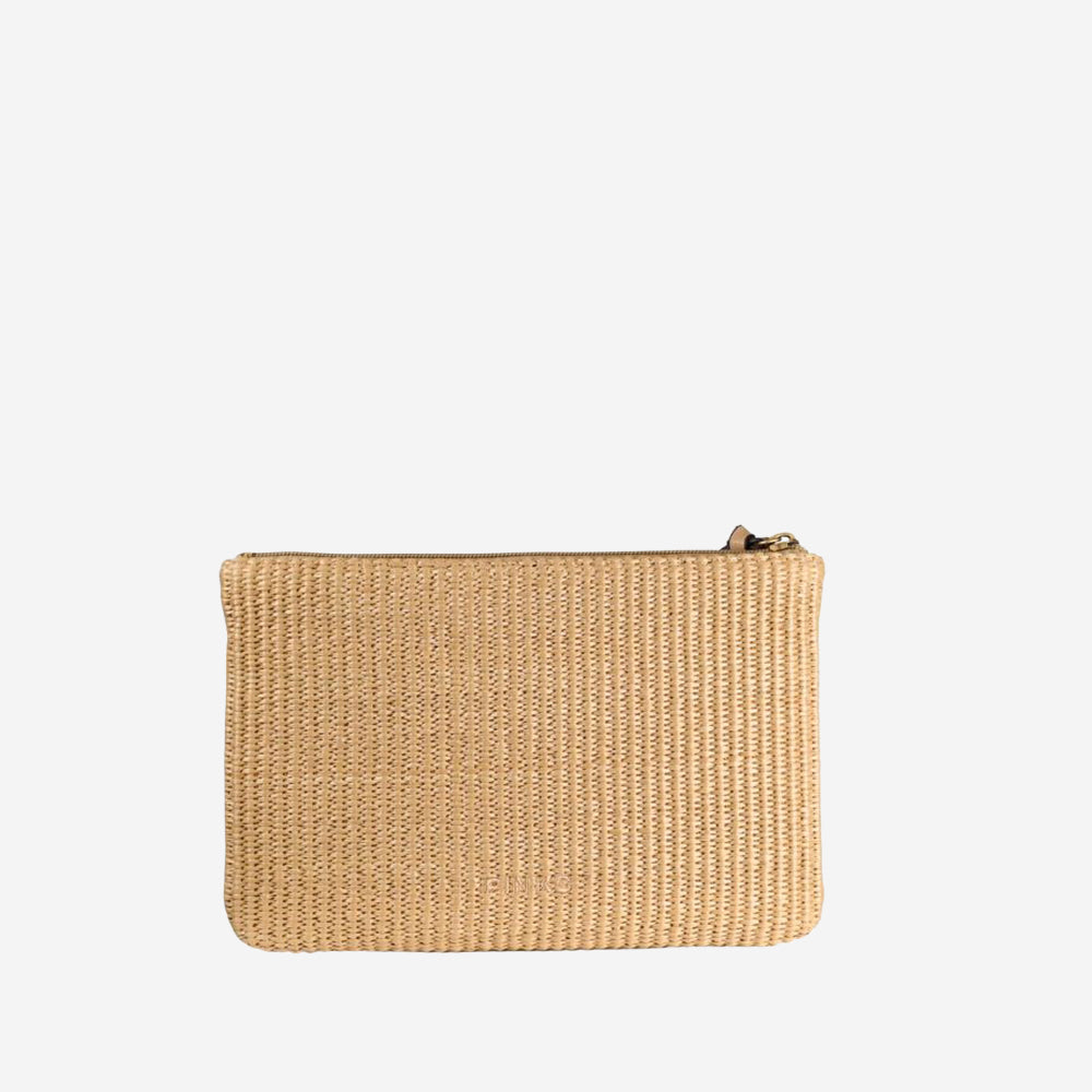 POCHETTE IN RAFIA CON LOGO 106763 A39YC24Q PINKO 