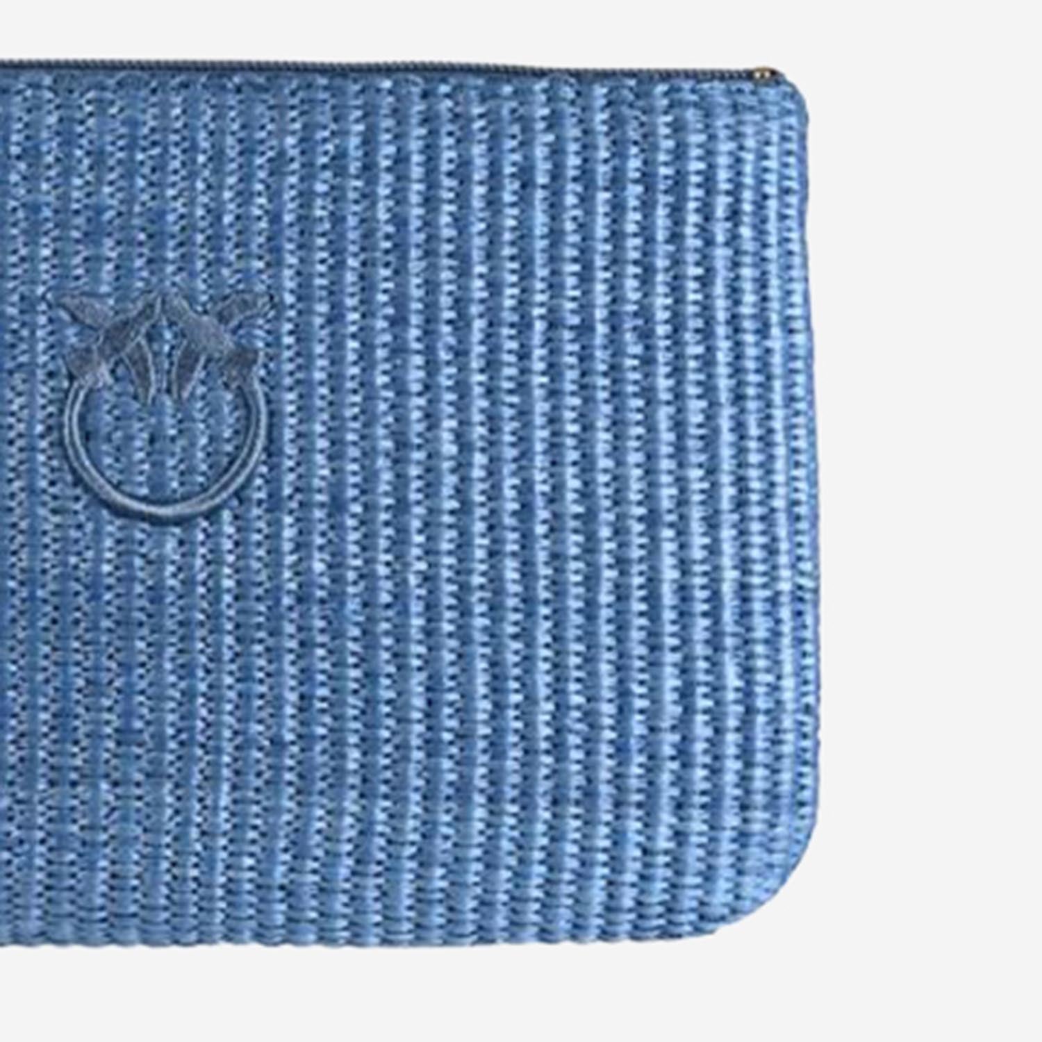 POCHETTE IN RAFIA CON LOGO 106763 A39YE5YQ PINKO 
