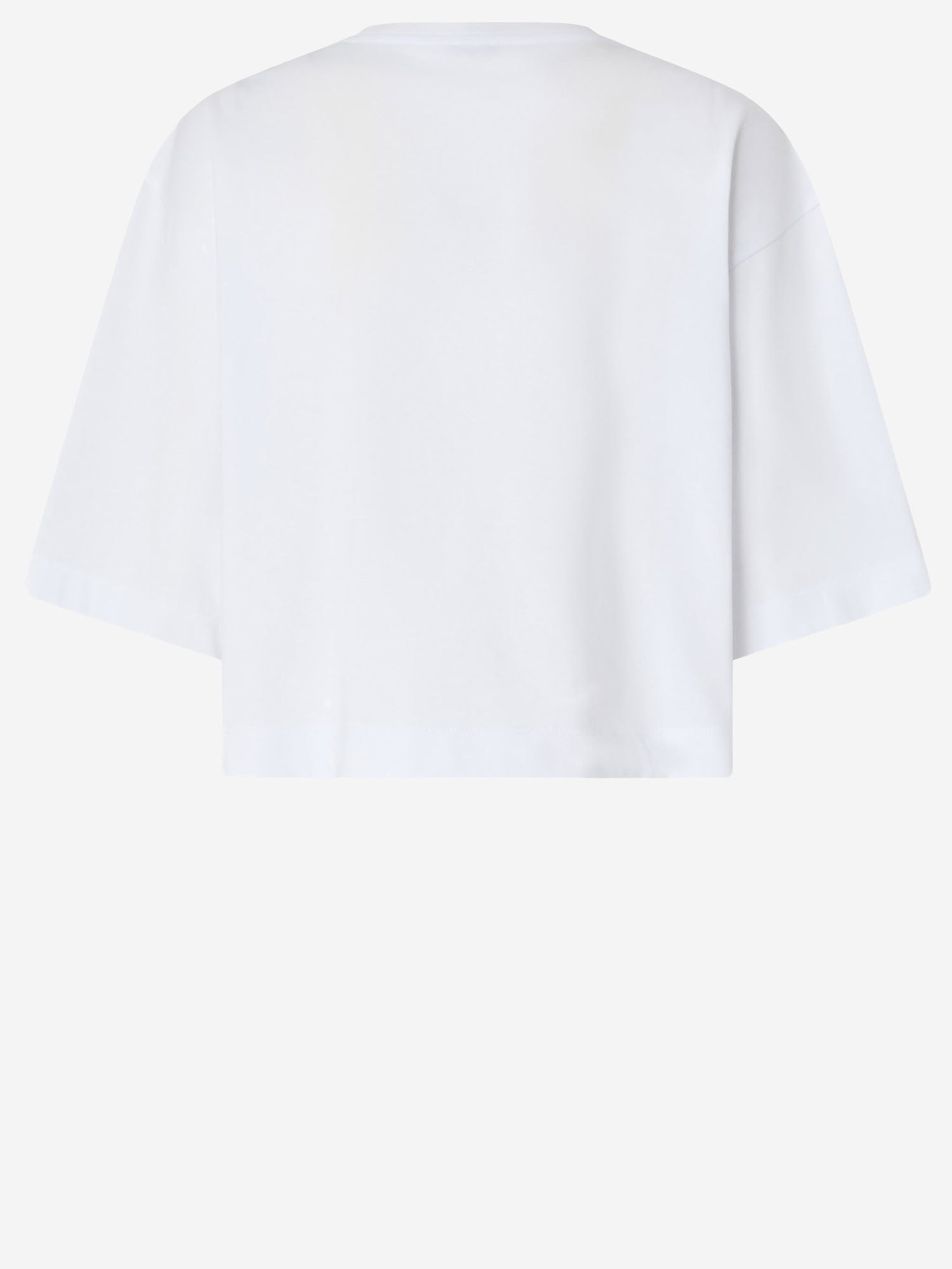 T-SHIRT CROPPED CON RICAMO LOVE BIRDS 106814 A3AMZZ1 PINKO 