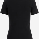 T-SHIRT CON RICAMO LOVE BIRDS IN COTONE STRETCH 106815 A3ALZ99 PINKO 
