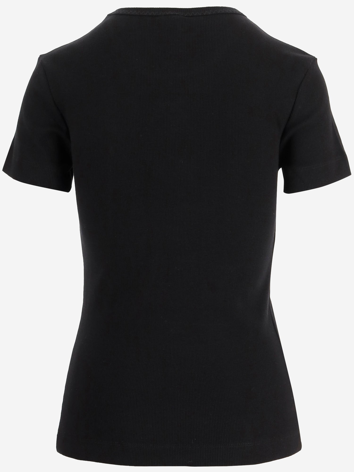 T-SHIRT CON RICAMO LOVE BIRDS IN COTONE STRETCH 106815 A3ALZ99 PINKO 
