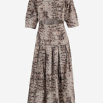 Abito in cotone con motivo animalier 106850 A3B1CZ9 PINKO 