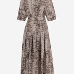 Abito in cotone con motivo animalier 106850 A3B1CZ9 PINKO 