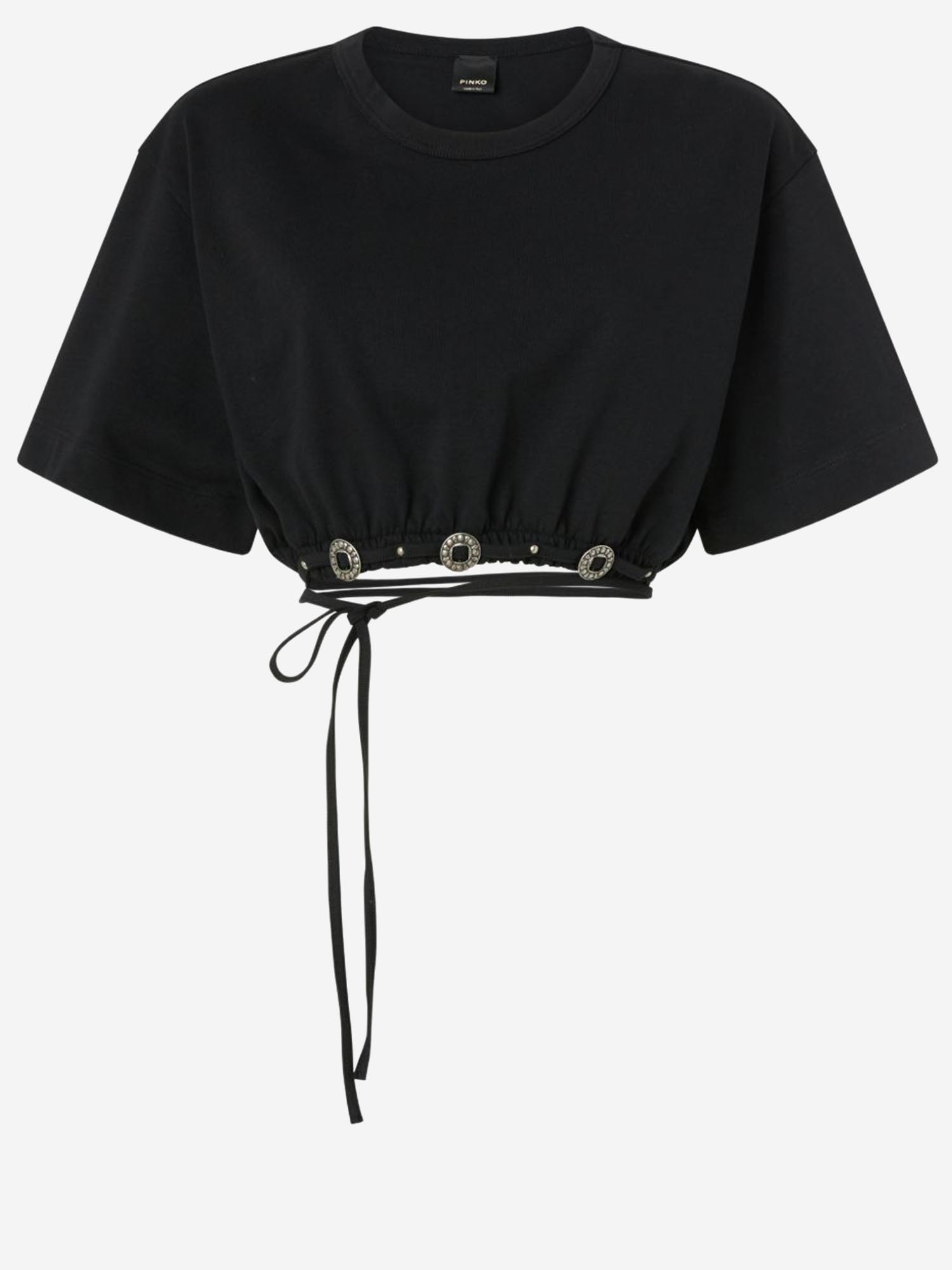 TOP IN COTONE CON COULISSE REGOLABILE 106907 A3ARZ99 PINKO 