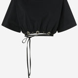 TOP IN COTONE CON COULISSE REGOLABILE 106907 A3ARZ99 PINKO 