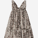 Abito in cotone con motivo animalier 106917 A3APCZ9 PINKO 