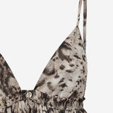 Abito in cotone con motivo animalier 106917 A3APCZ9 PINKO 