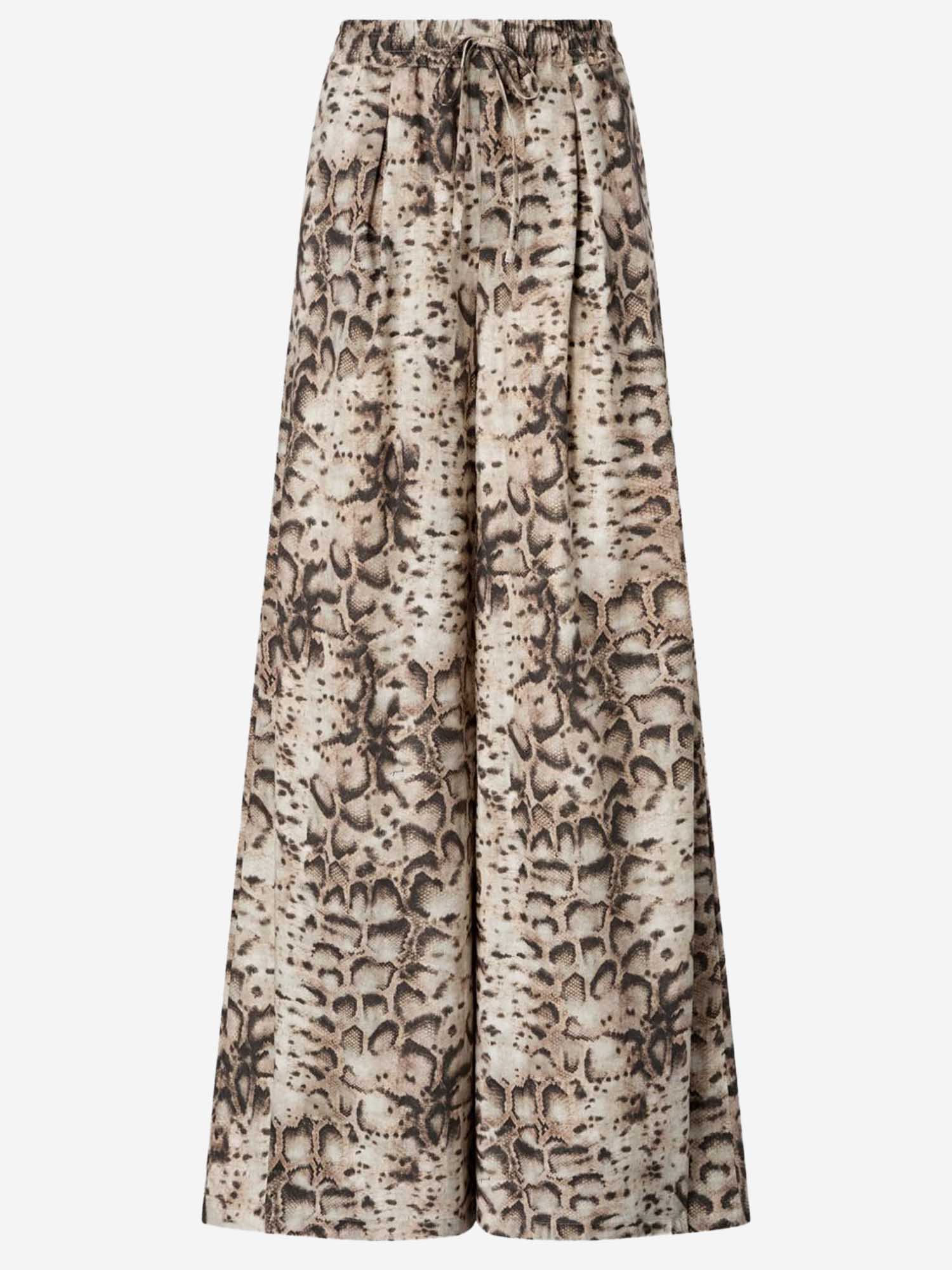 PANTALONI IN COTONE CON MOTIVO ANIMALIER 106963 A3B1CZ9 PINKO 