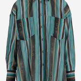 CAMICIA IN COTONE CON MOTIVO A RIGHE 106990 A3CHSD3 PINKO 