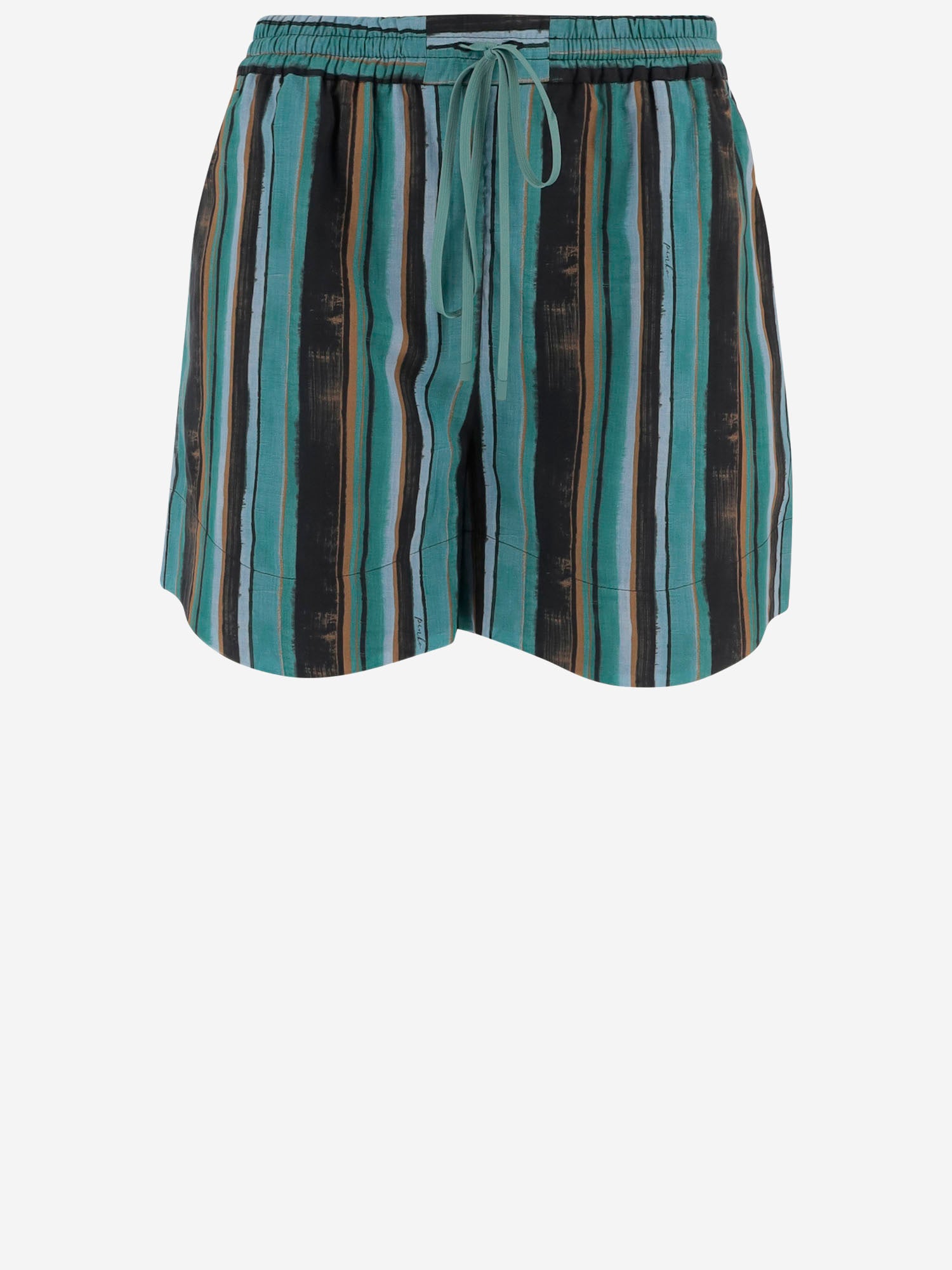 PANTALONI CORTI IN COTONE CON MOTIVO A RIGHE 106991 A3CHSD3 PINKO 