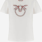 T-shirt in cotone con logo 107094 A3C7ZR2 PINKO 