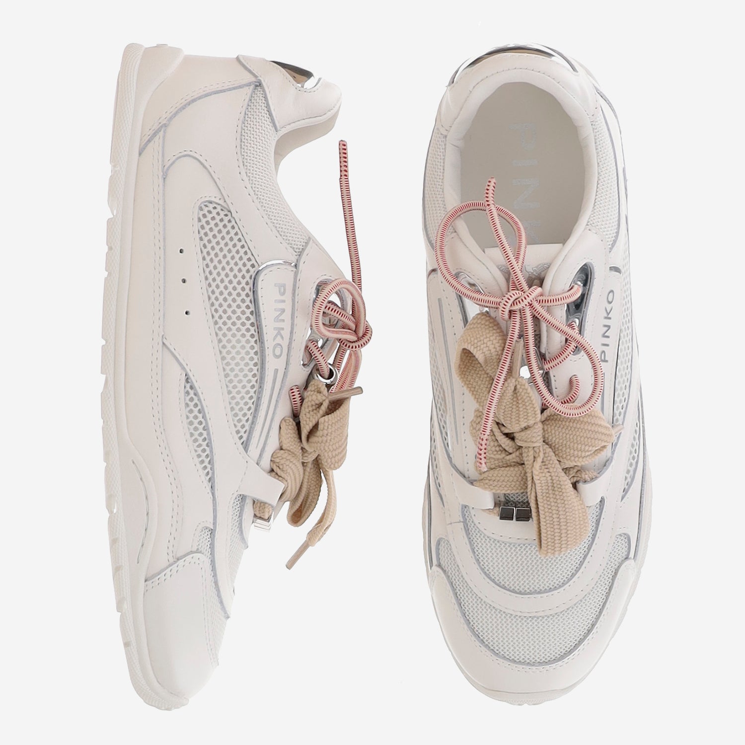SNEAKERS YULIA IN PELLE E MESH CON LACCI BICOLORE SS0185 P132Z1B PINKO 