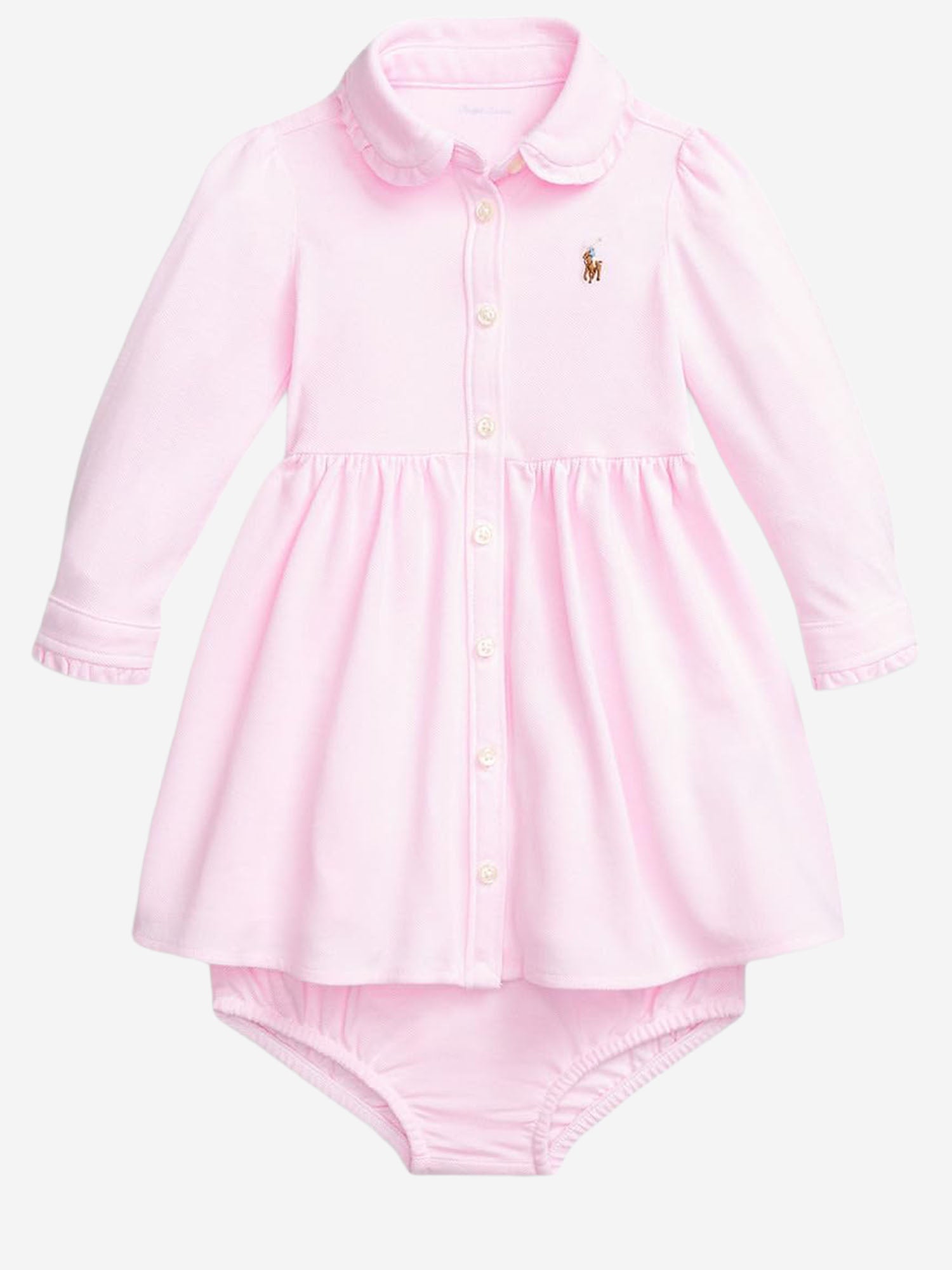 SET IN COTONE CON LOGO 310877763002 CARMEL PINK POLO RALPH LAUREN KIDS 