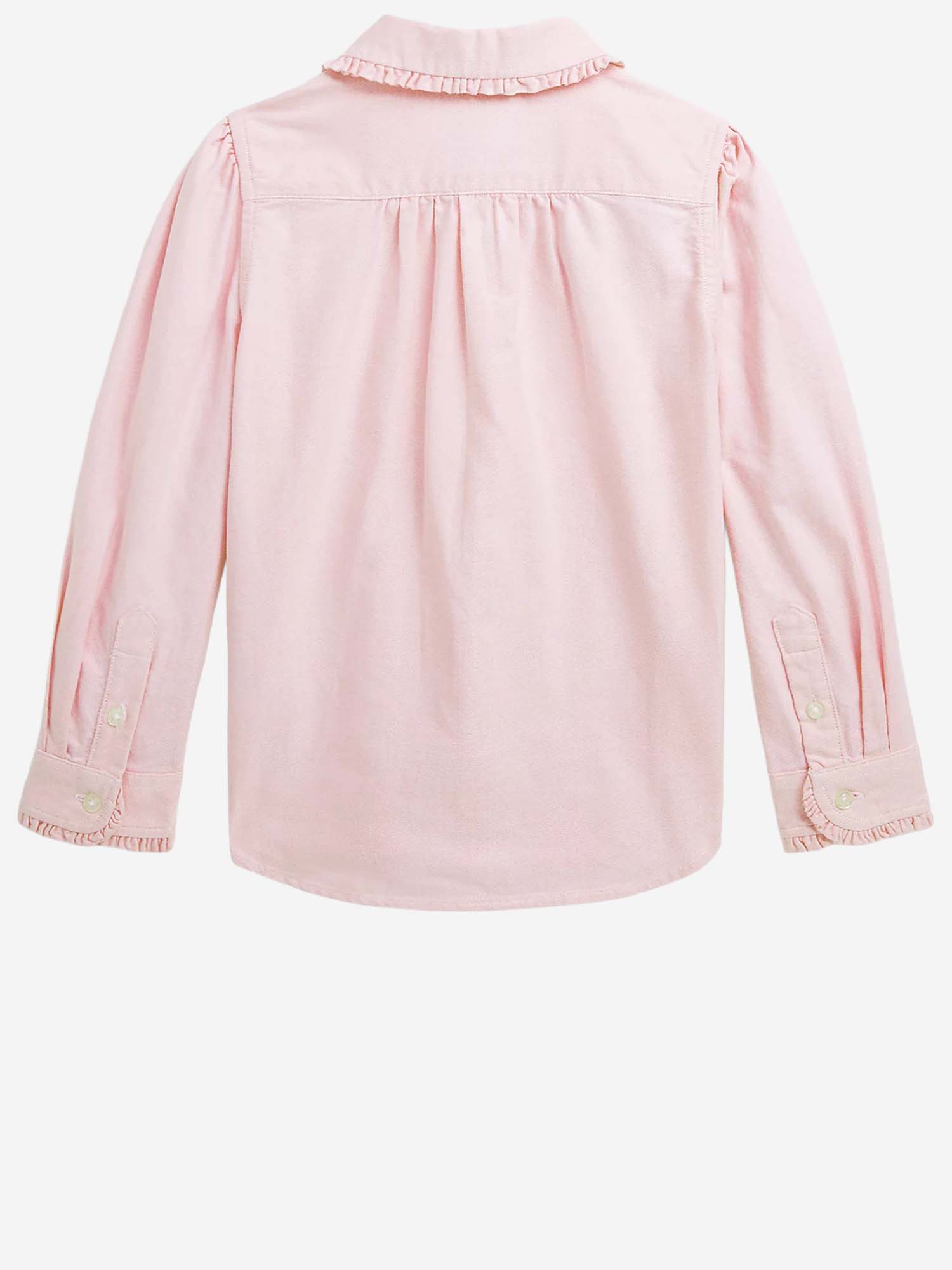 CAMICIA IN COTONE CON VOLANT 312929954 002 POLO RALPH LAUREN KIDS 