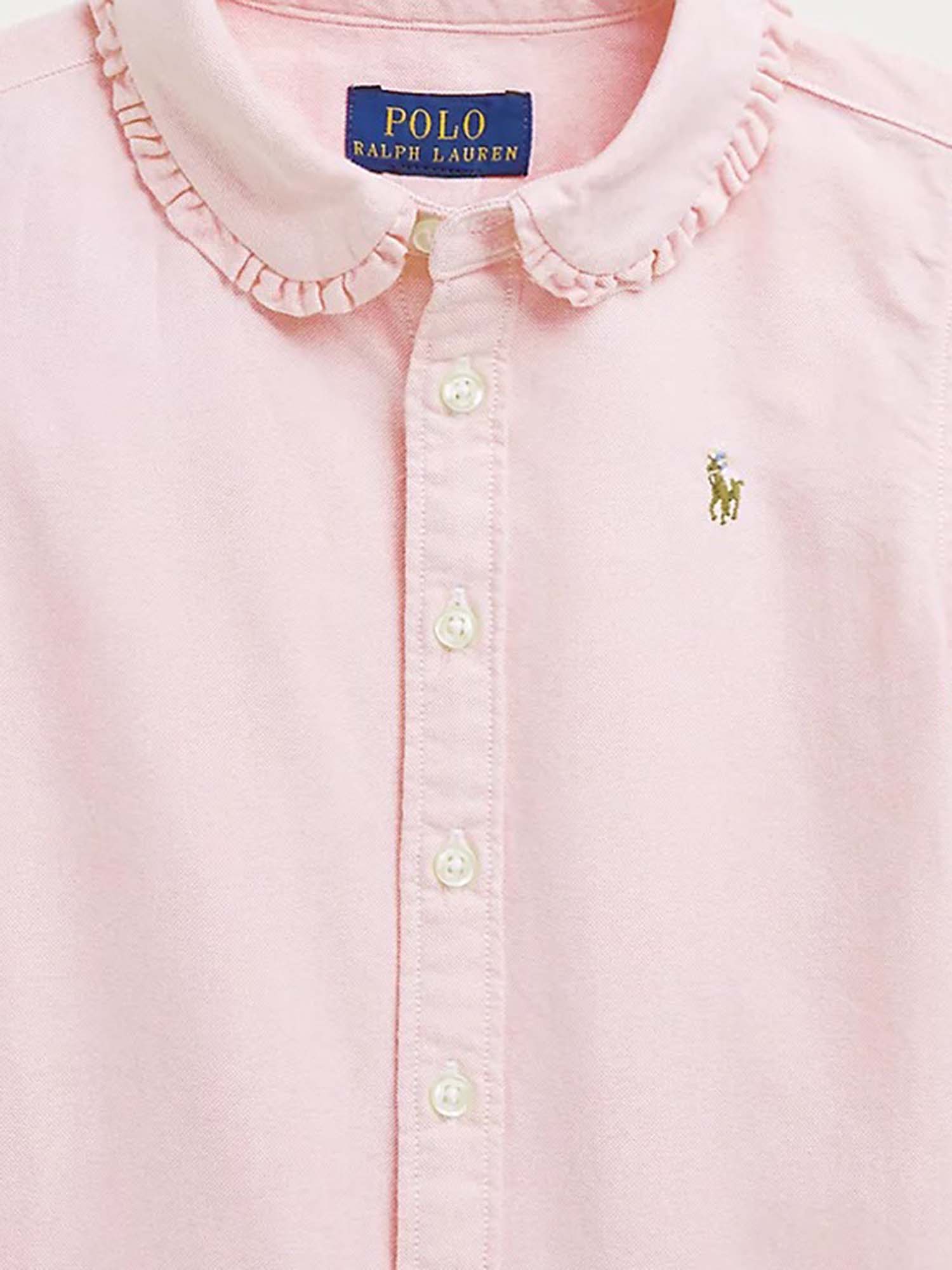 CAMICIA IN COTONE CON VOLANT 312929954 002 POLO RALPH LAUREN KIDS 