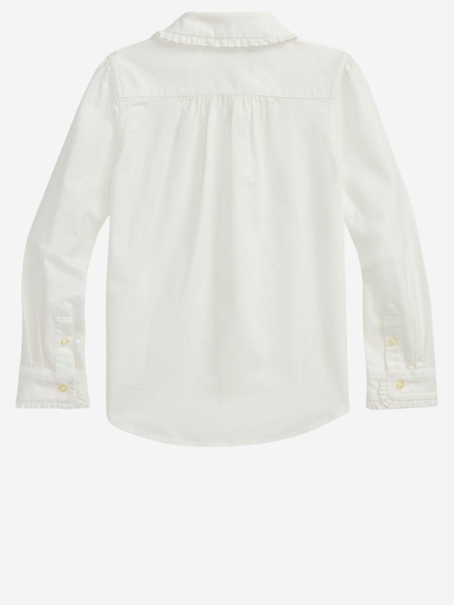 CAMICIA IN COTONE CON VOLANT 312929954 004 POLO RALPH LAUREN KIDS 