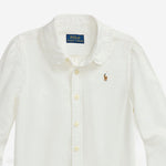 CAMICIA IN COTONE CON VOLANT 312929954 004 POLO RALPH LAUREN KIDS 