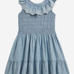 Abito Celeste  in cotone con mirtilli 312A11755 001 POLO RALPH LAUREN KIDS 