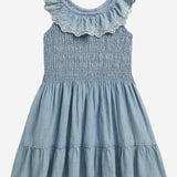 Abito Celeste  in cotone con mirtilli 312A11755 001 POLO RALPH LAUREN KIDS 