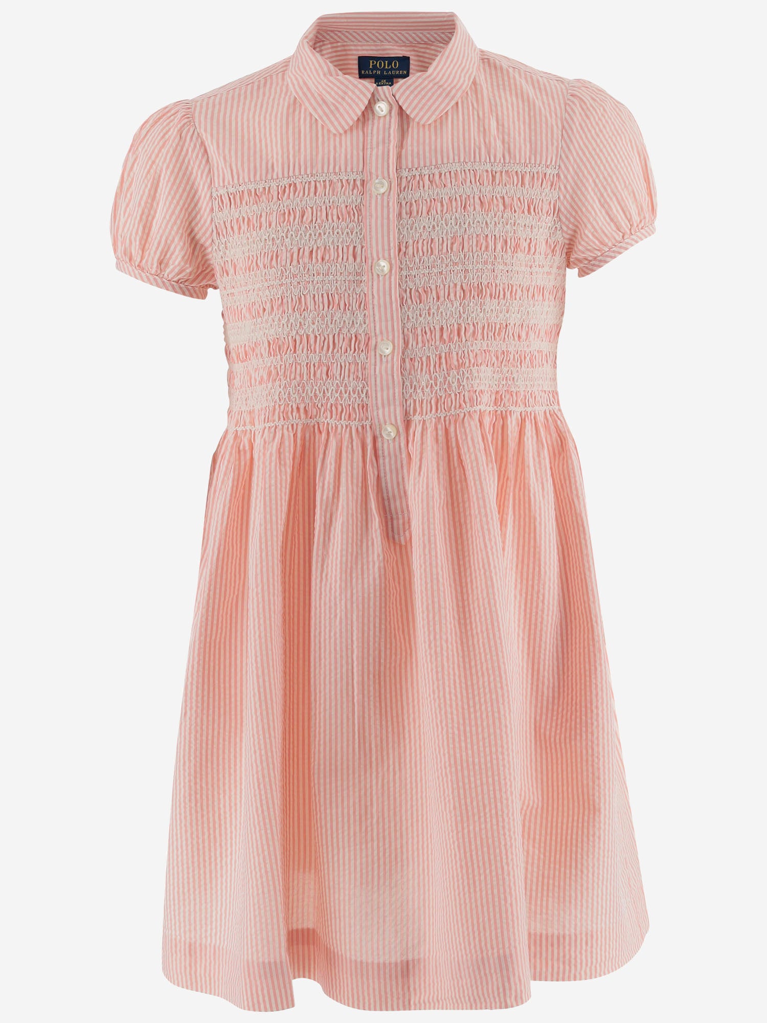 ABITO IN COTONE A RIGHE CON CORPINO SMOCK 312A11976 001 POLO RALPH LAUREN KIDS 