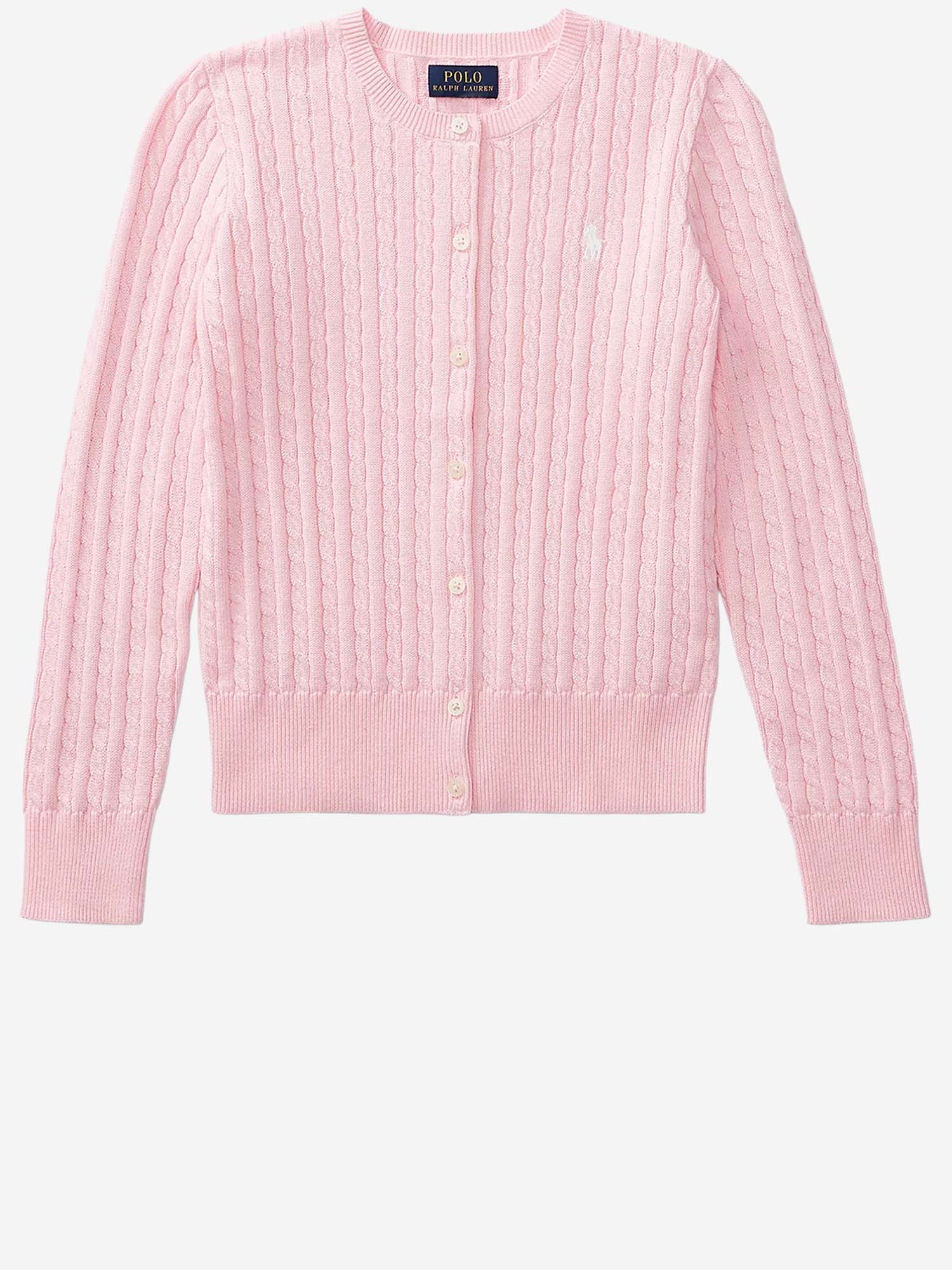CARDIGAN IN COTONE CON LOGO 313543047 010 POLO RALPH LAUREN KIDS 