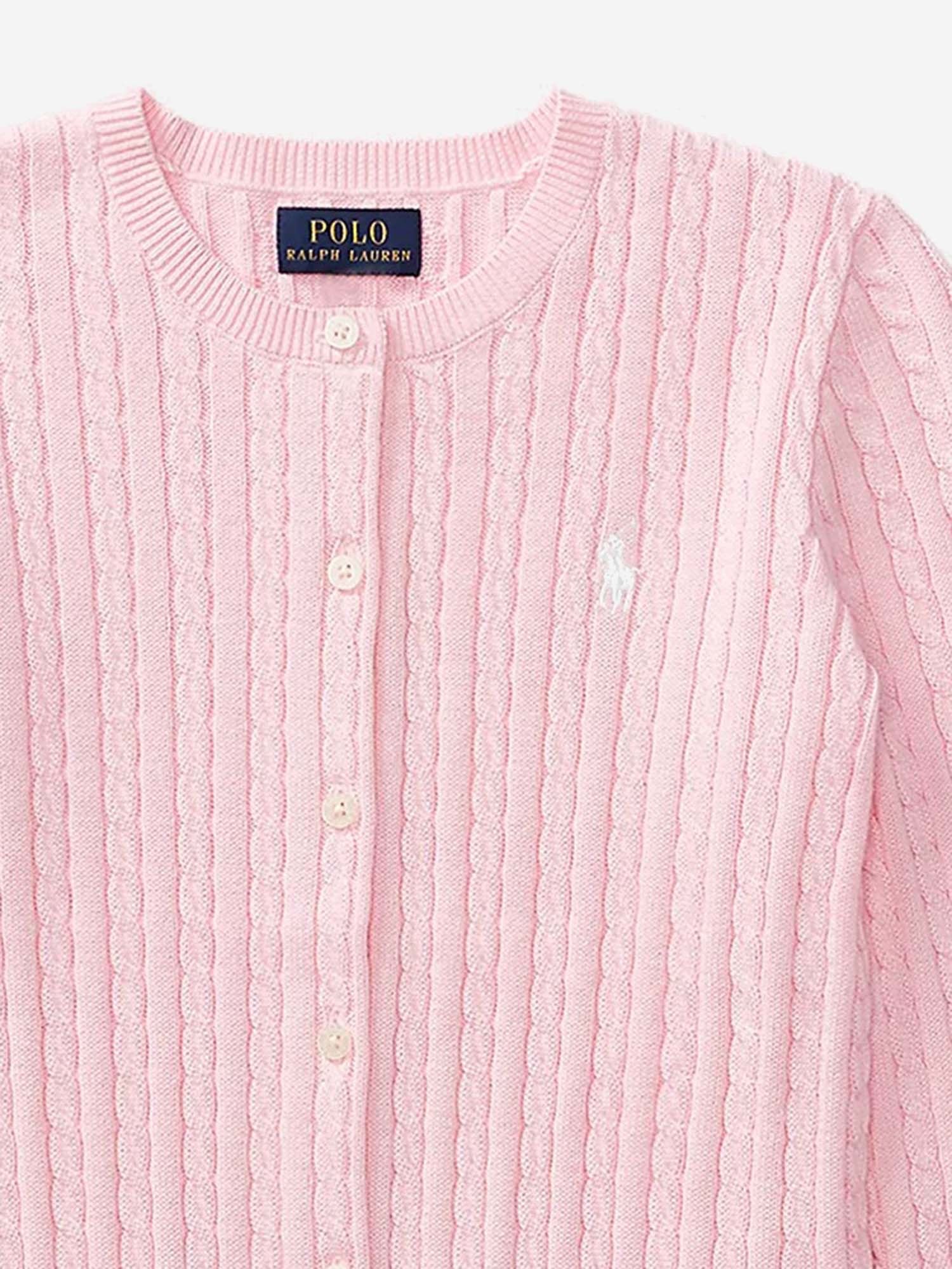 CARDIGAN IN COTONE CON LOGO 313543047 010 POLO RALPH LAUREN KIDS 