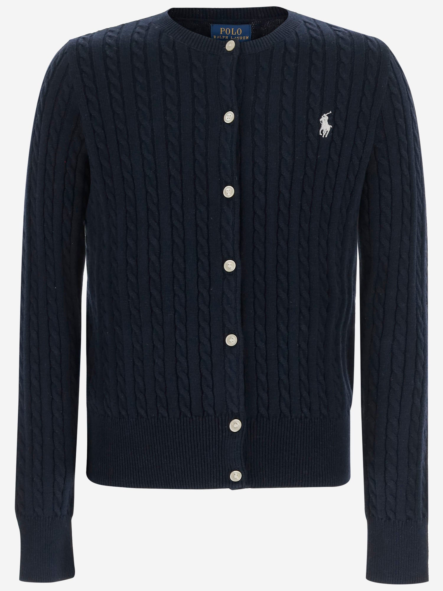 CARDIGAN IN COTONE CON LOGO 313543047 011 POLO RALPH LAUREN KIDS 
